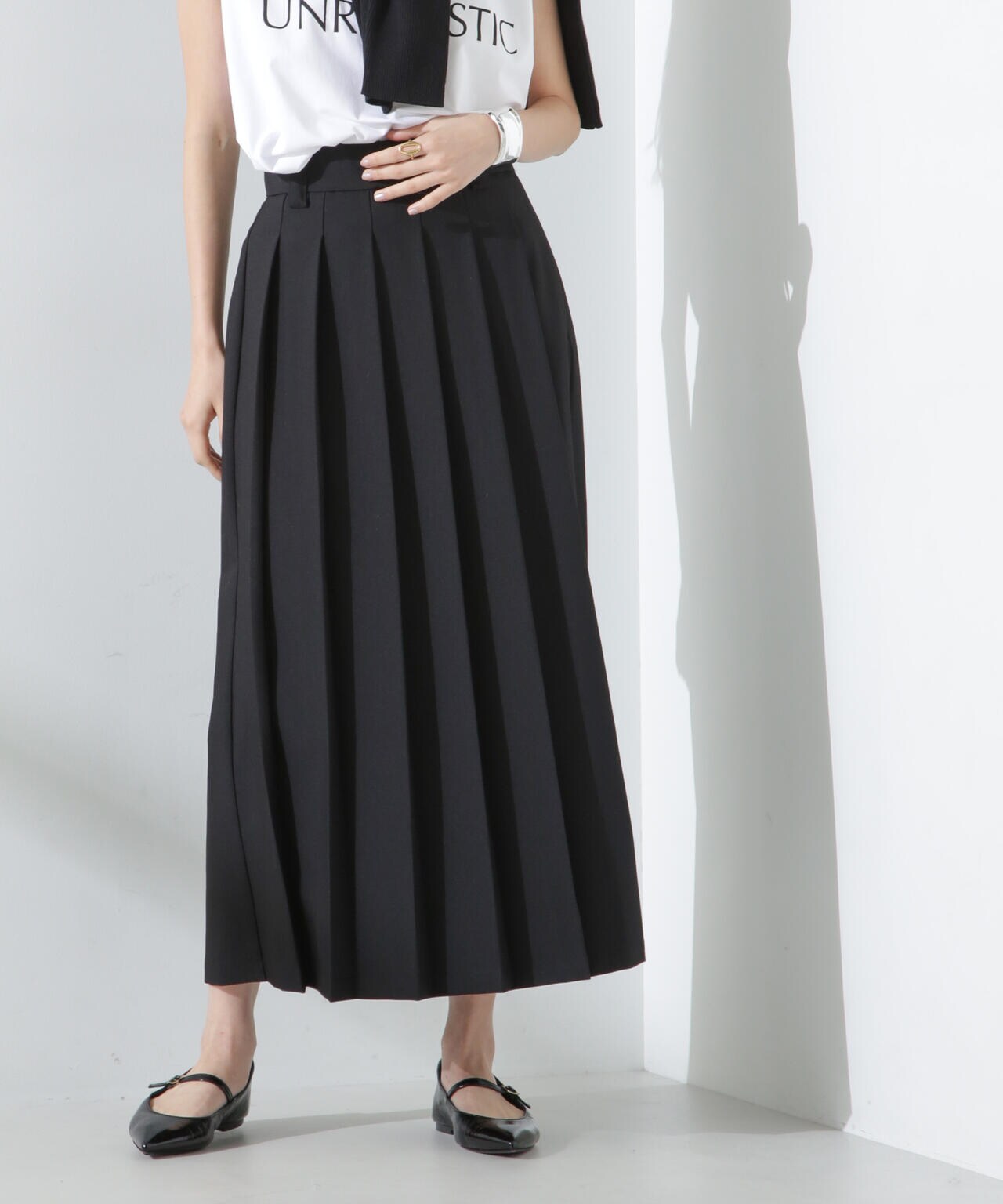 フロント プリーツ スカート