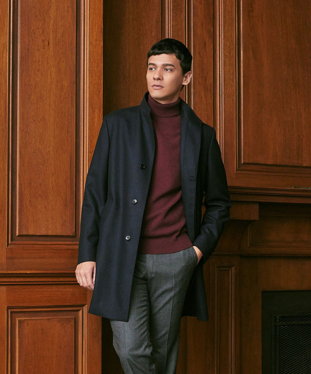 Nikkei magazine掲載】カシミヤ混スタンドカラーコート(コート)｜Paul