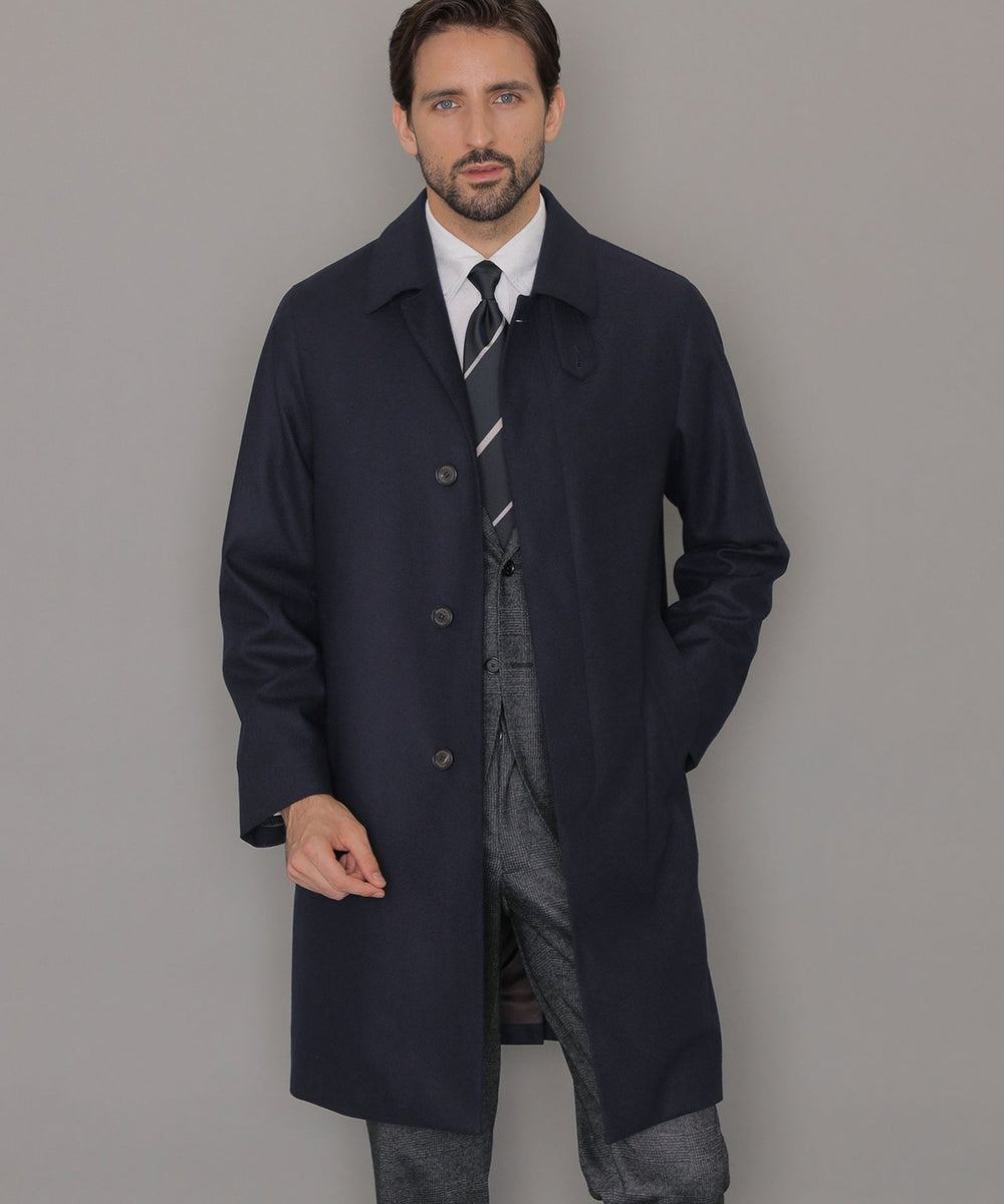 DUNFORD】【Loro Piana Fabric】ウールツイルステンカラーコート