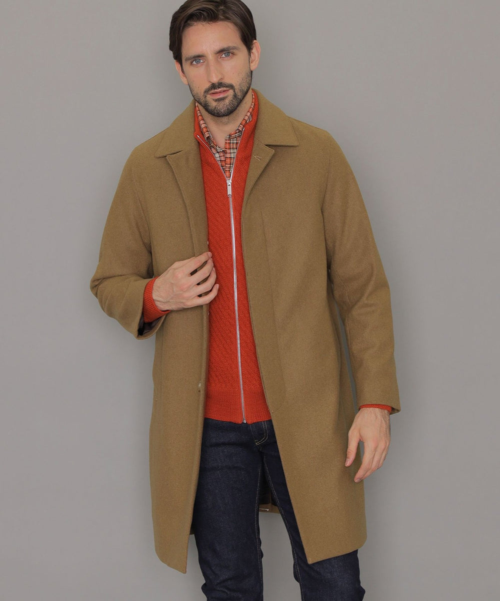 WEB・一部店舗限定】【DUNFORD】ウールメルトンステンカラーコート