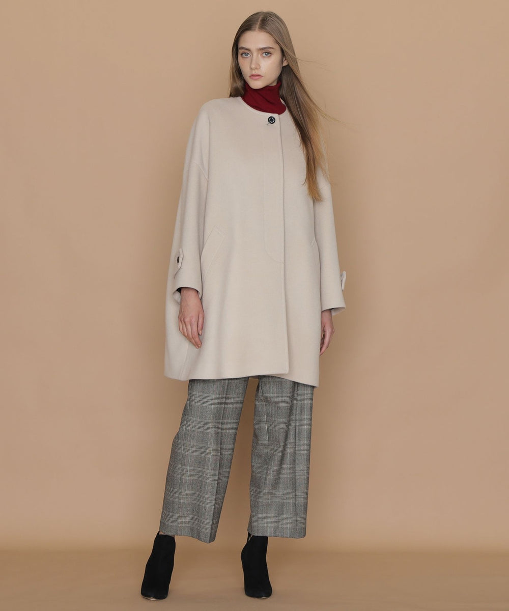 エクラ掲載】【ROSLEY/ロズリー】ピュアラムビーバーノーカラーコート