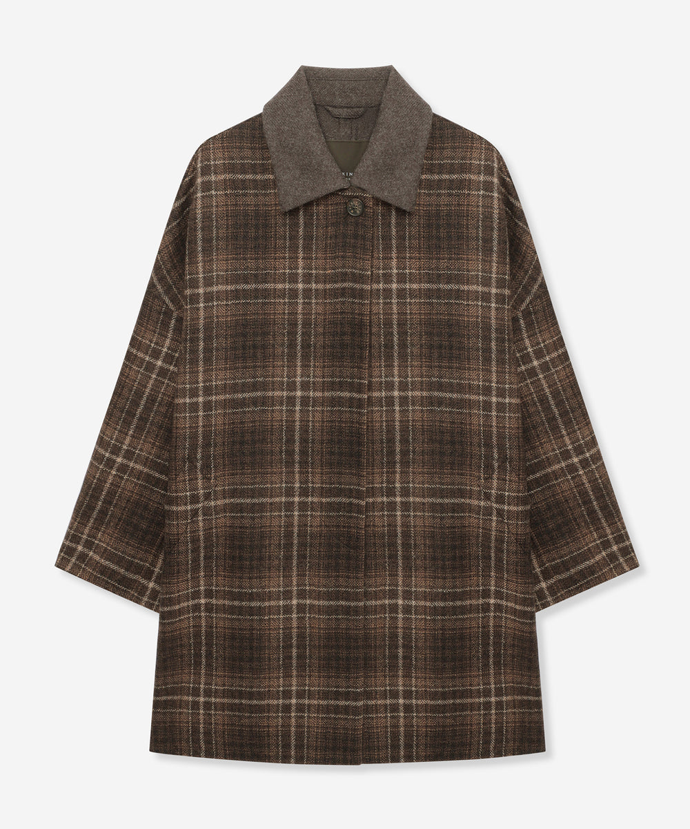 WEB・一部店舗限定】【ROSLEY/ロズリー】ウールリバーチェックコート