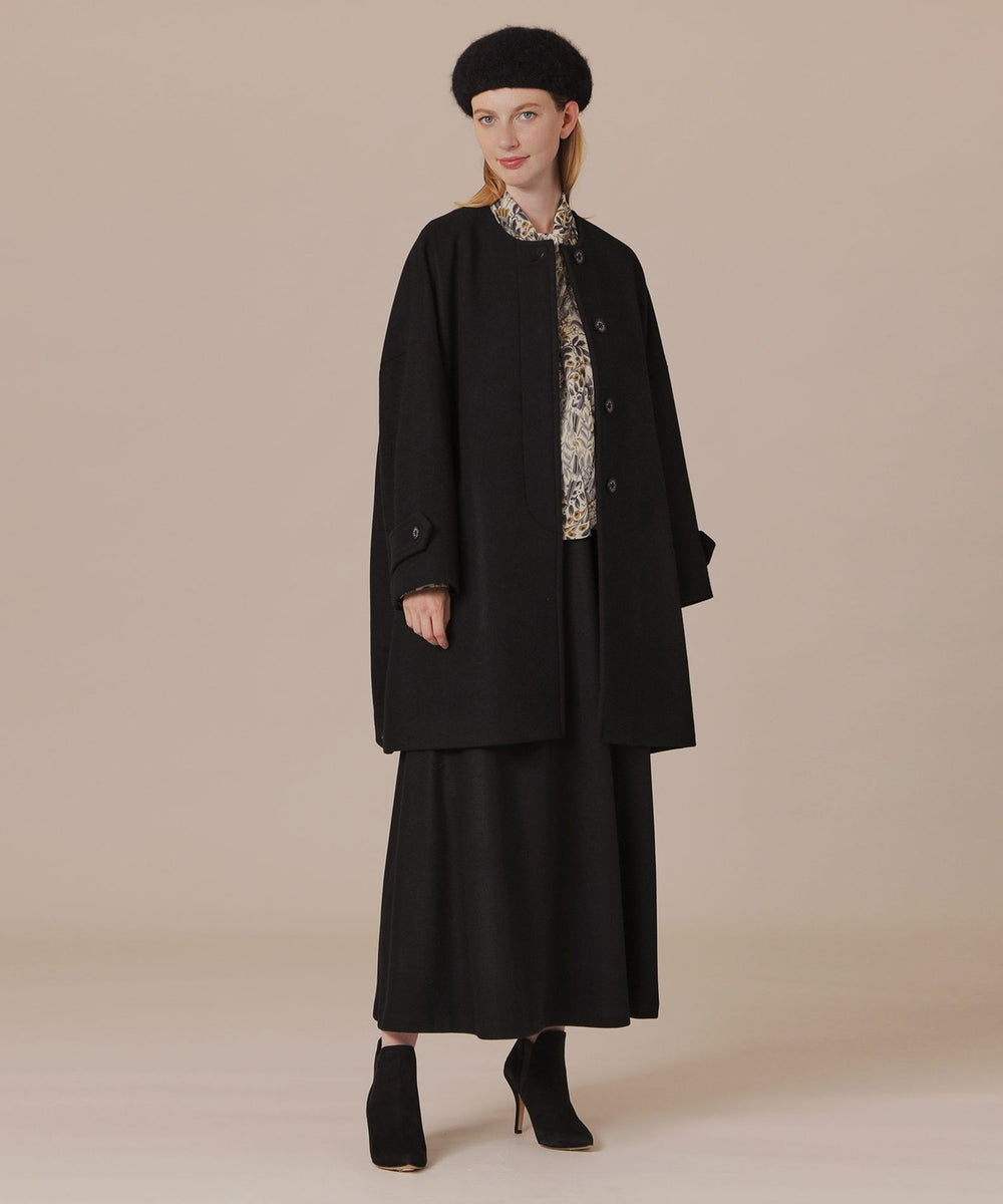 Precious掲載】【ROSLEY/ロズリー】ファインウールメルトンノーカラー