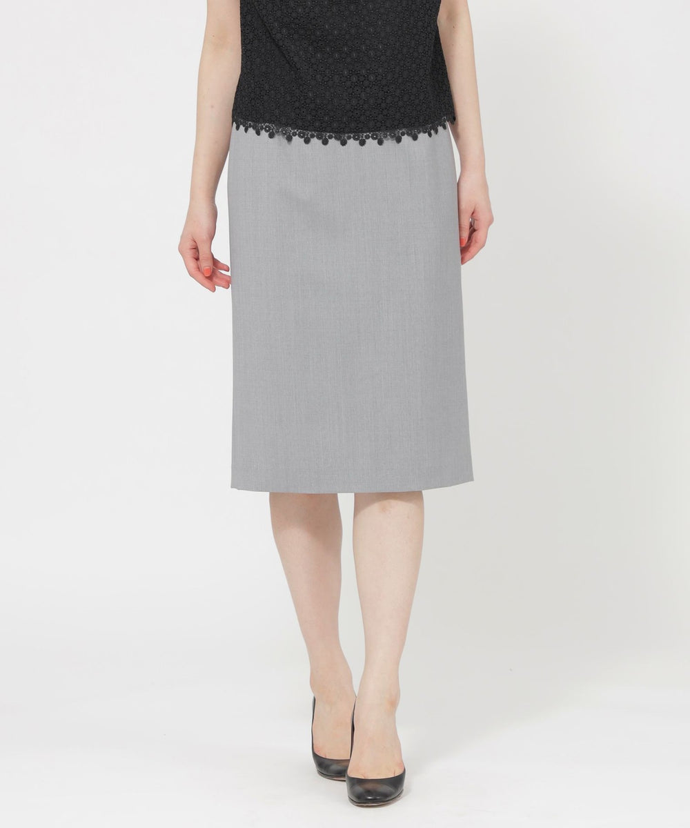 防しわ性/ウォッシャブル】ファインウールストレッチ スカート