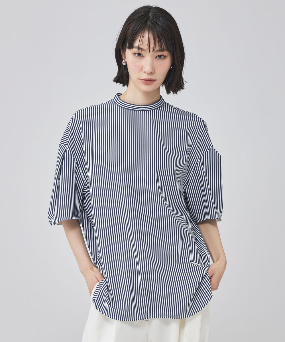 予約販売】バックボタンストライプブラウス(トップス)｜CAST:(キャスト