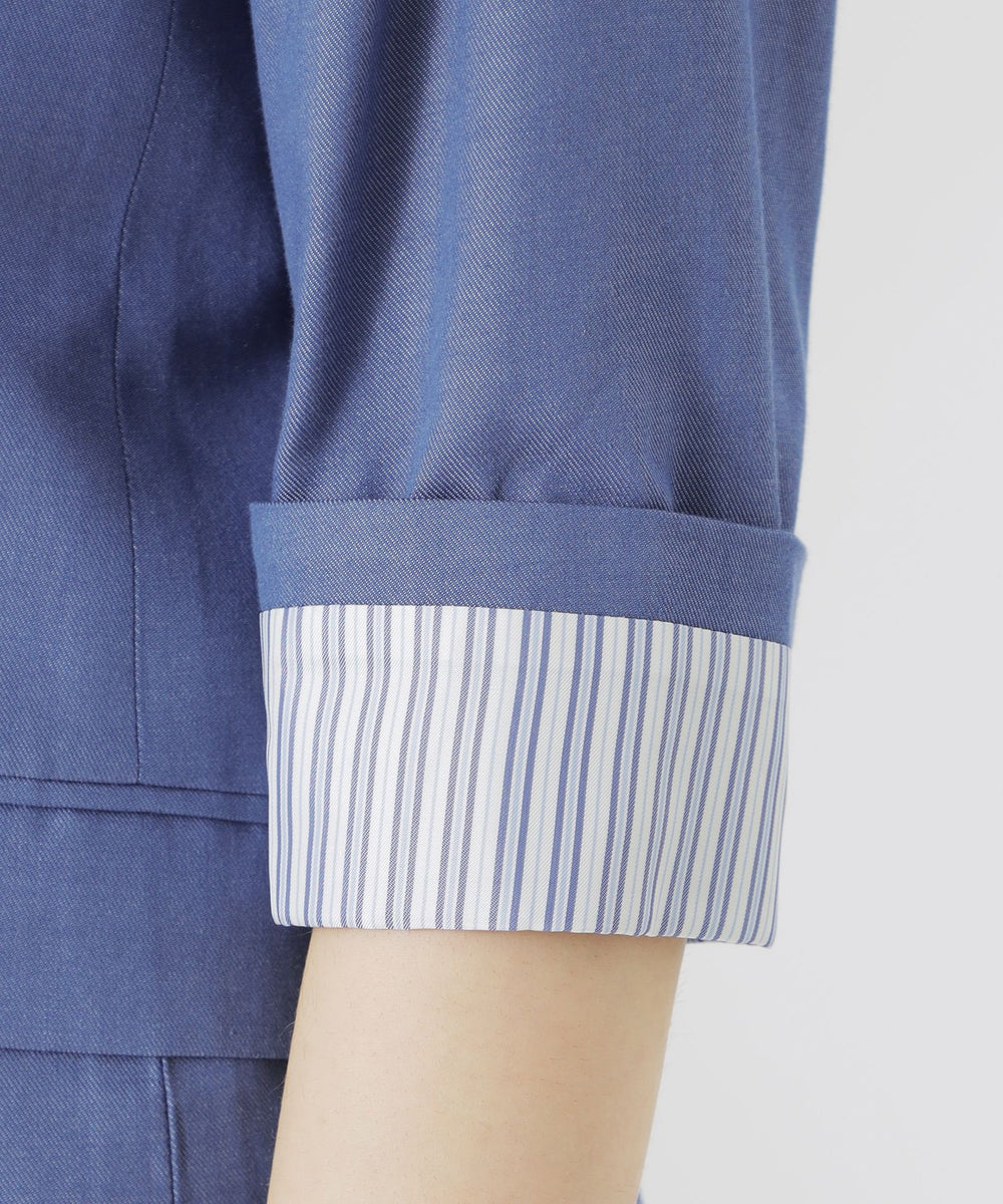 セットアップ対応】デニムハーフスリーブジャケット(ジャケット