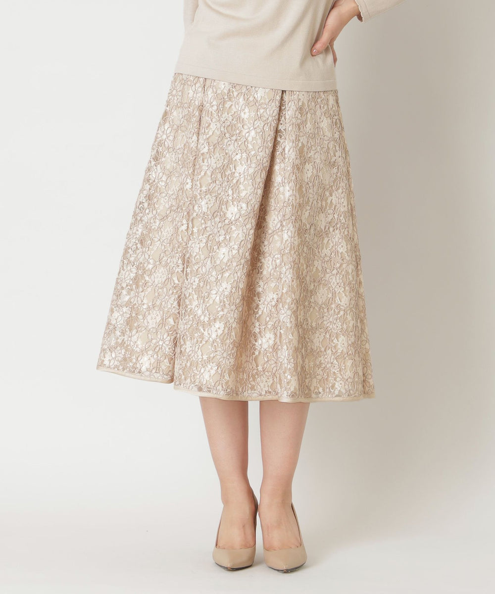 レース刺しゅう スカート(スカート)｜TO BE CHIC(トゥー ビー シック