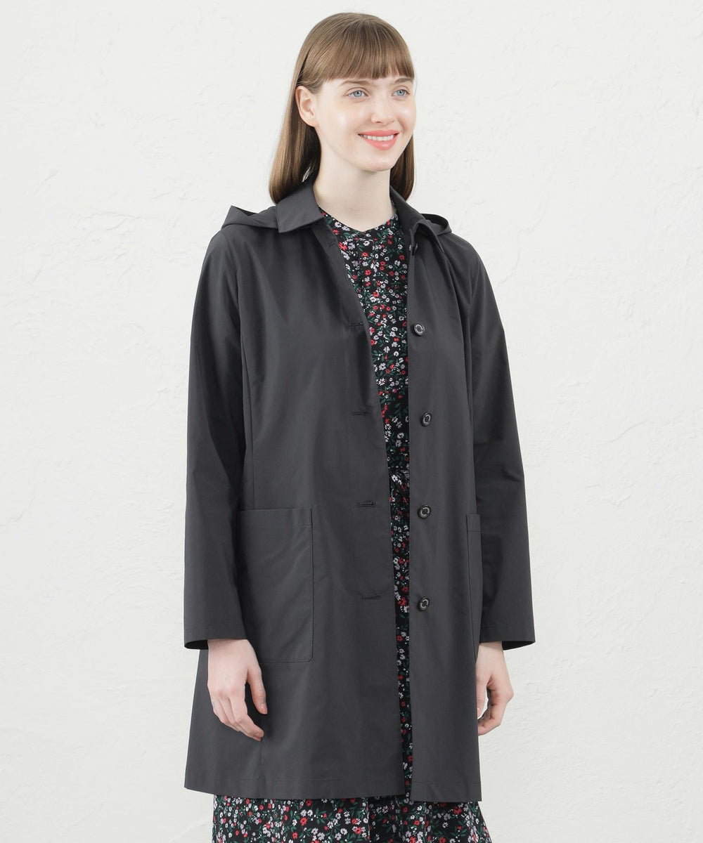 WEB&一部店舗限定】ポリエステルタフタフーデッドコート(コート