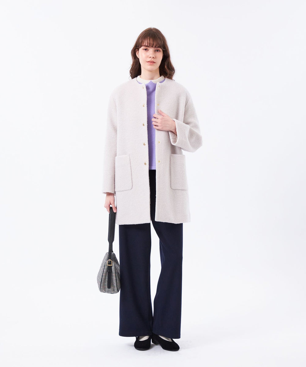 WEB&一部店舗限定】ウールパイルノーカラーコート(コート)｜MACKINTOSH