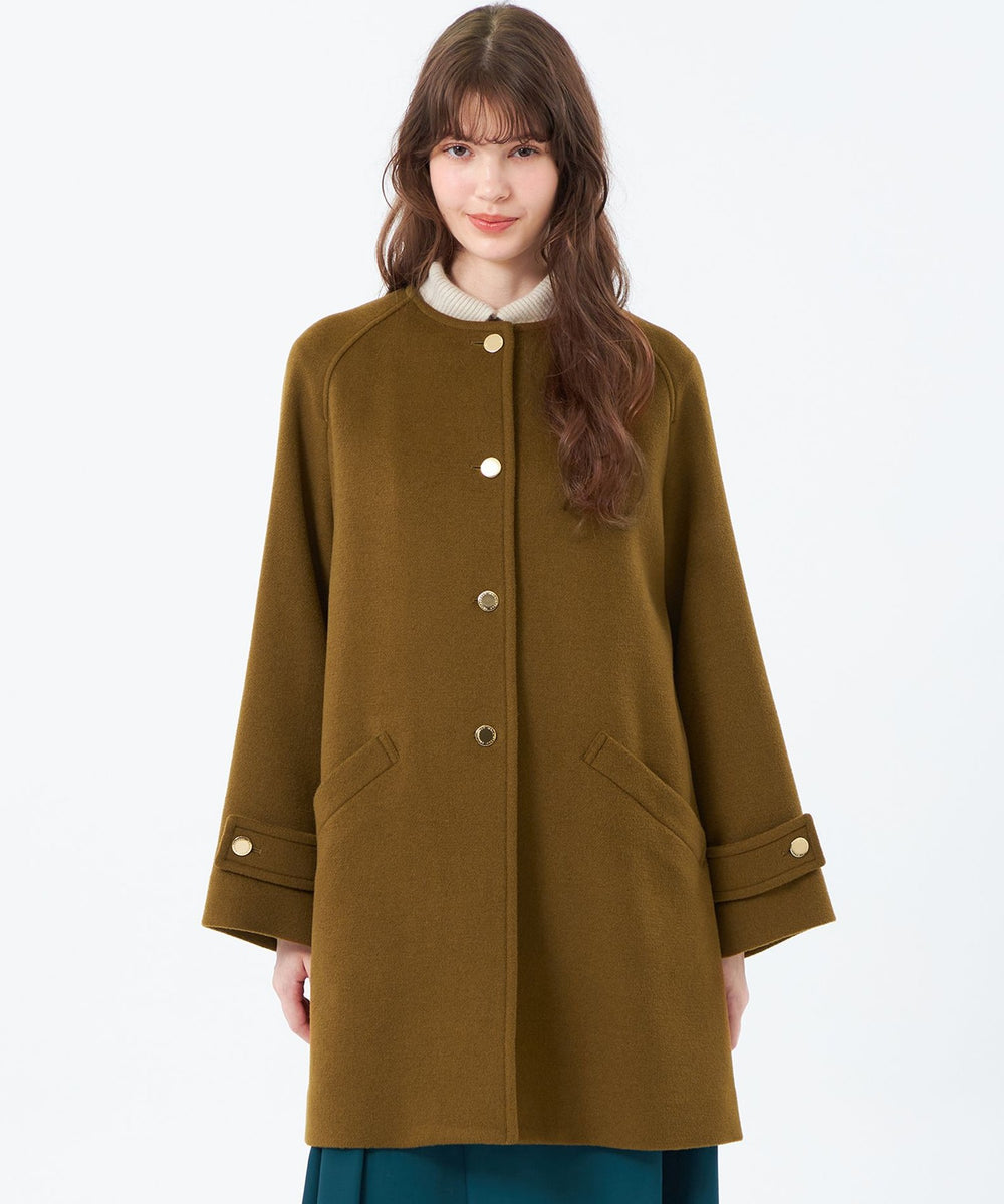 WELBURY NO COLLAR（ウェルベリーノーカラー）】ウールメルトン製