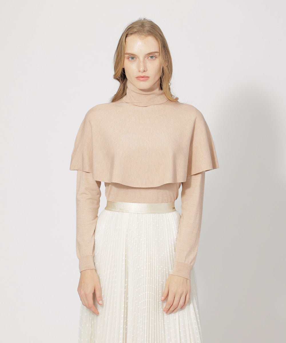 スーパーファインウール ケープレイヤードニット(トップス)｜EPOCA