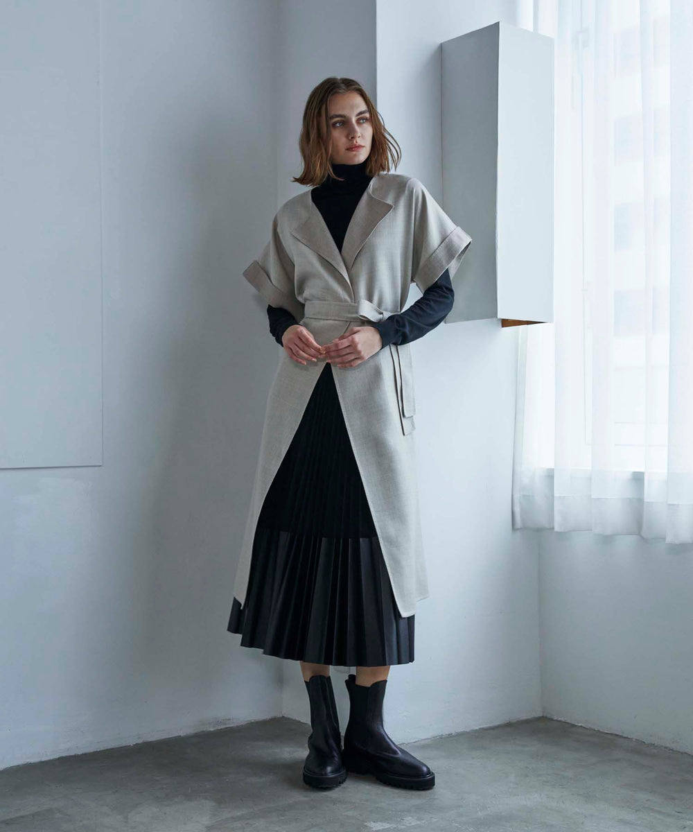 ウーステッドウールリバー ハーフスリーブコート(コート)｜EPOCA