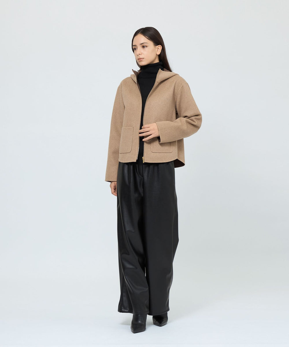 ウールリバーシブルフーディー ショートコート(コート)｜EPOCA(エポカ