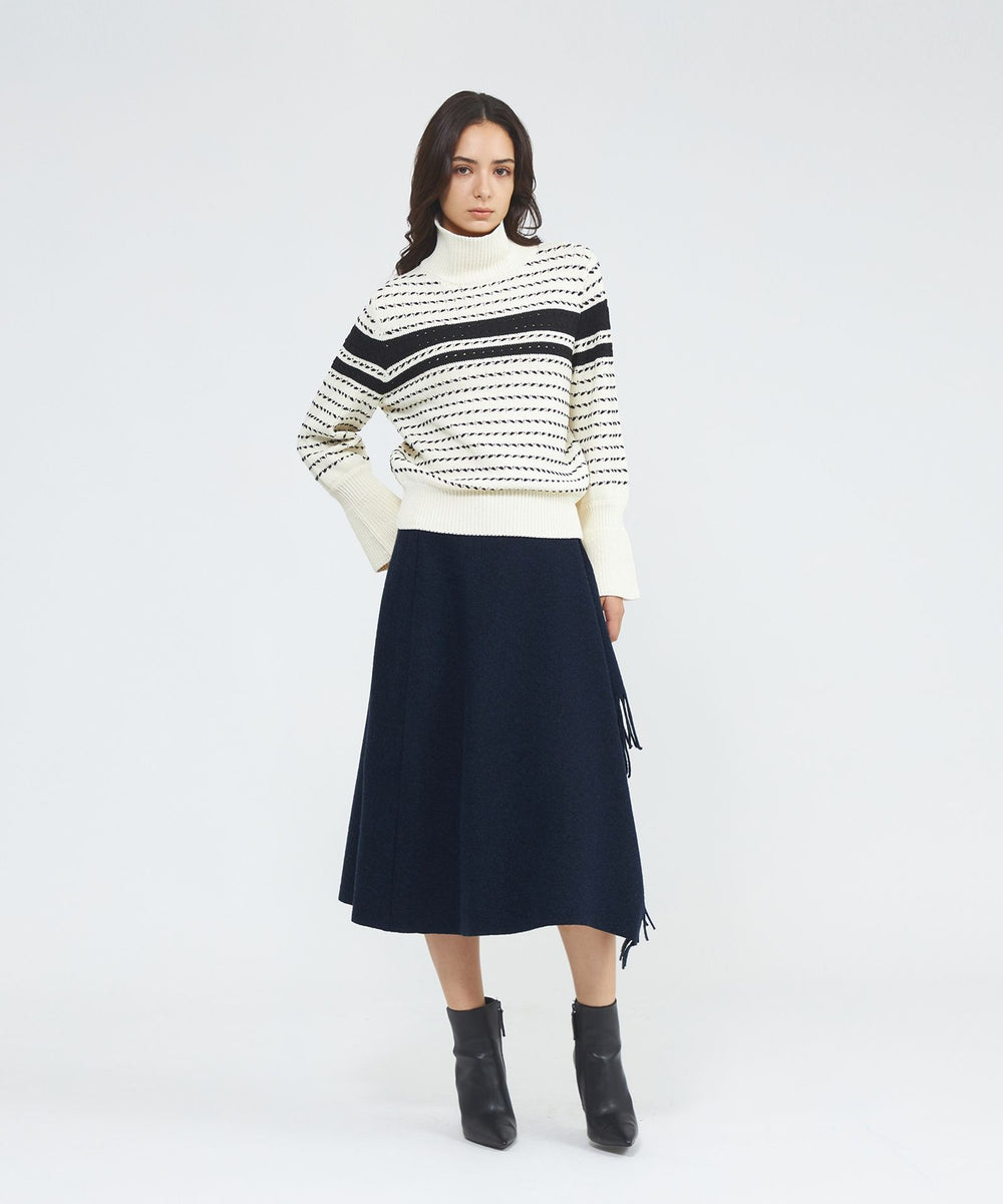La maglia due】 フリンジAライン ニットスカート(スカート)｜EPOCA
