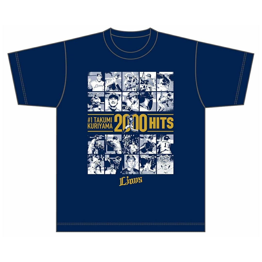 栗山巧選手通算2000安打記念 フォトデザインTシャツ(S): Tシャツ