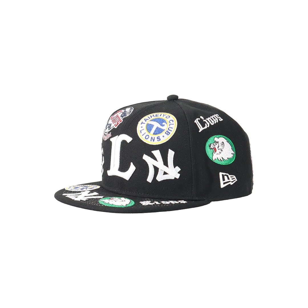 NEW ERA×LIONS 9FIFTY ALLOVER BLACK: キャップ | 埼玉西武ライオンズ