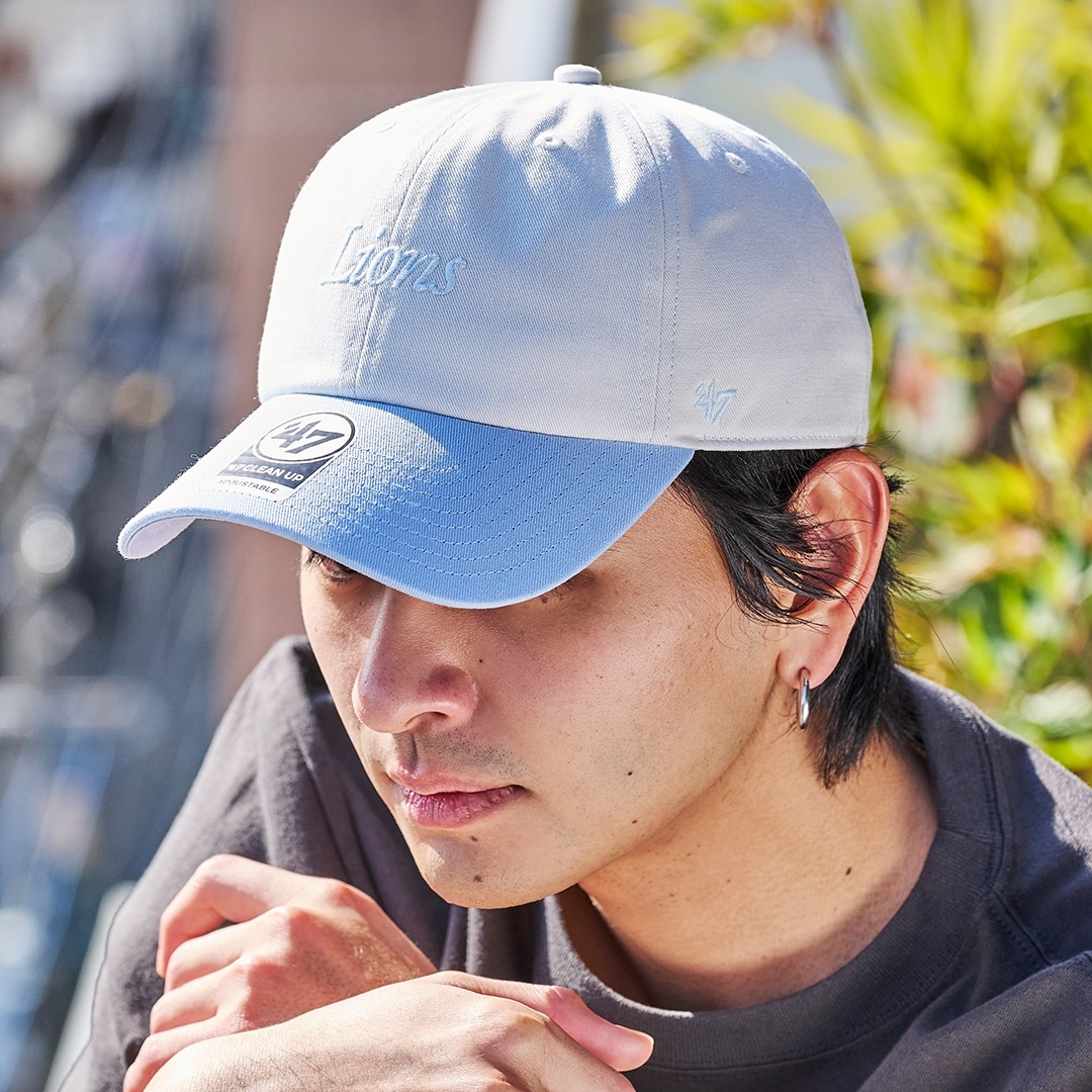 47×LIONS CLEAN UP Foundation Script Sandstone × Ice: キャップ