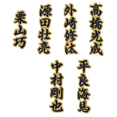 漢字選手名ワッペン #61 平良 海馬: ユニフォームカスタマイズ | 埼玉