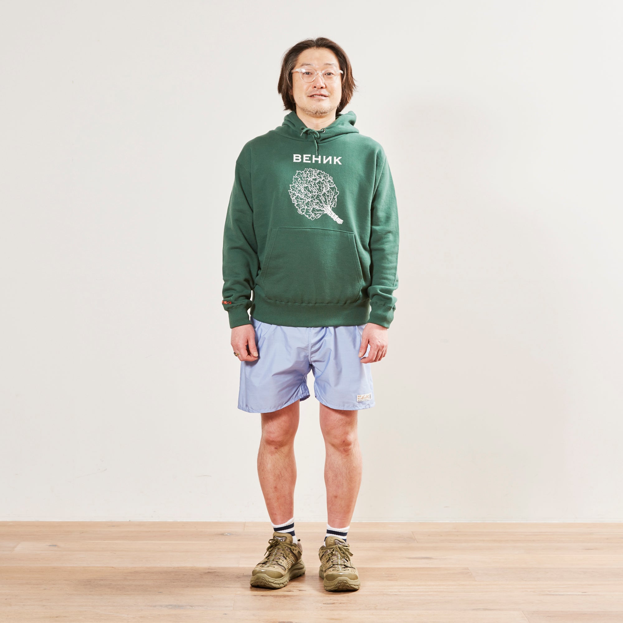 ВЕНИК” xしらかばスウェットプルパーカー（グリーン） – しらかばスポーツ