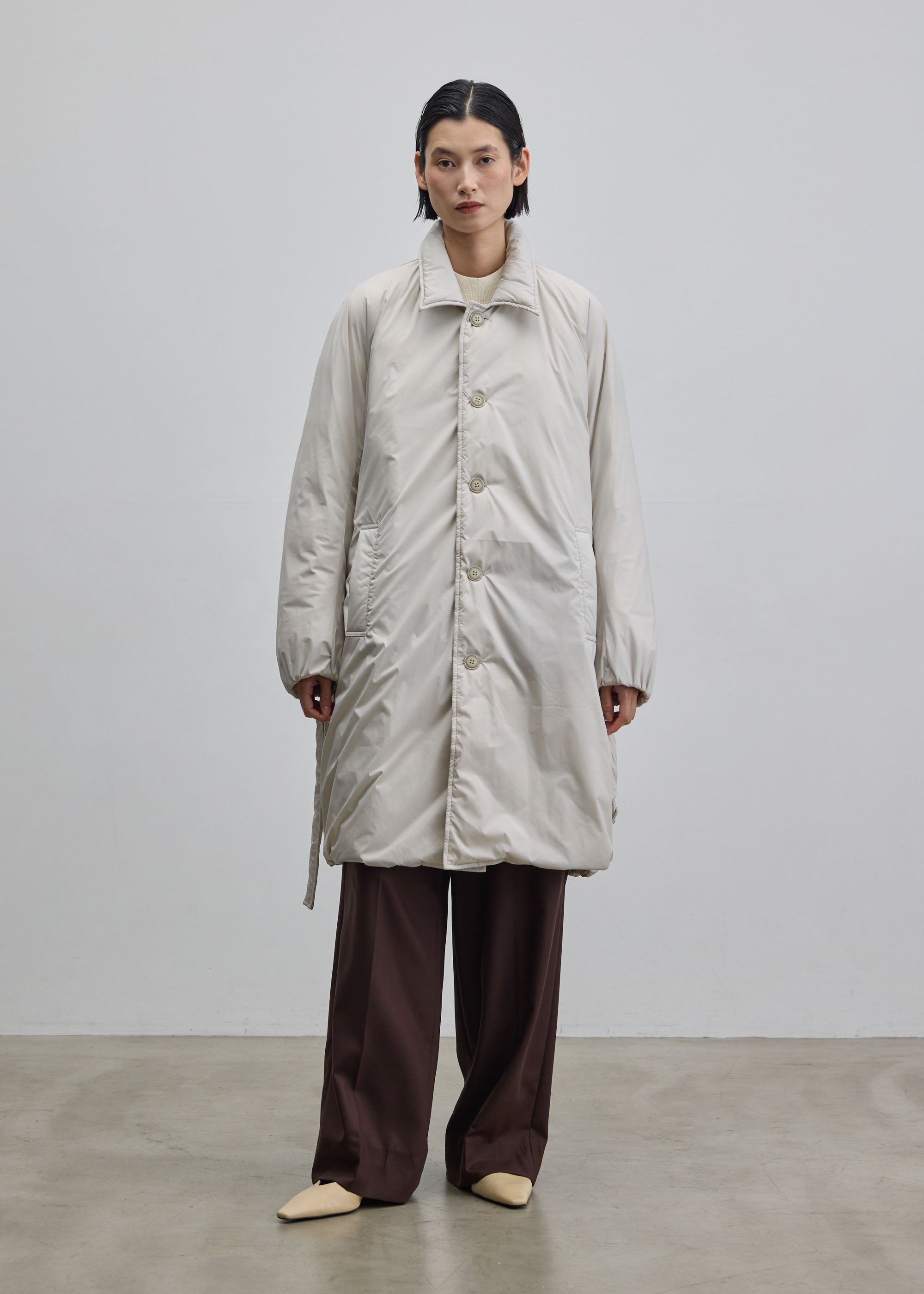 TAION x WILLFULLY down coat s size ベージュ TAION x WILLFULLY down