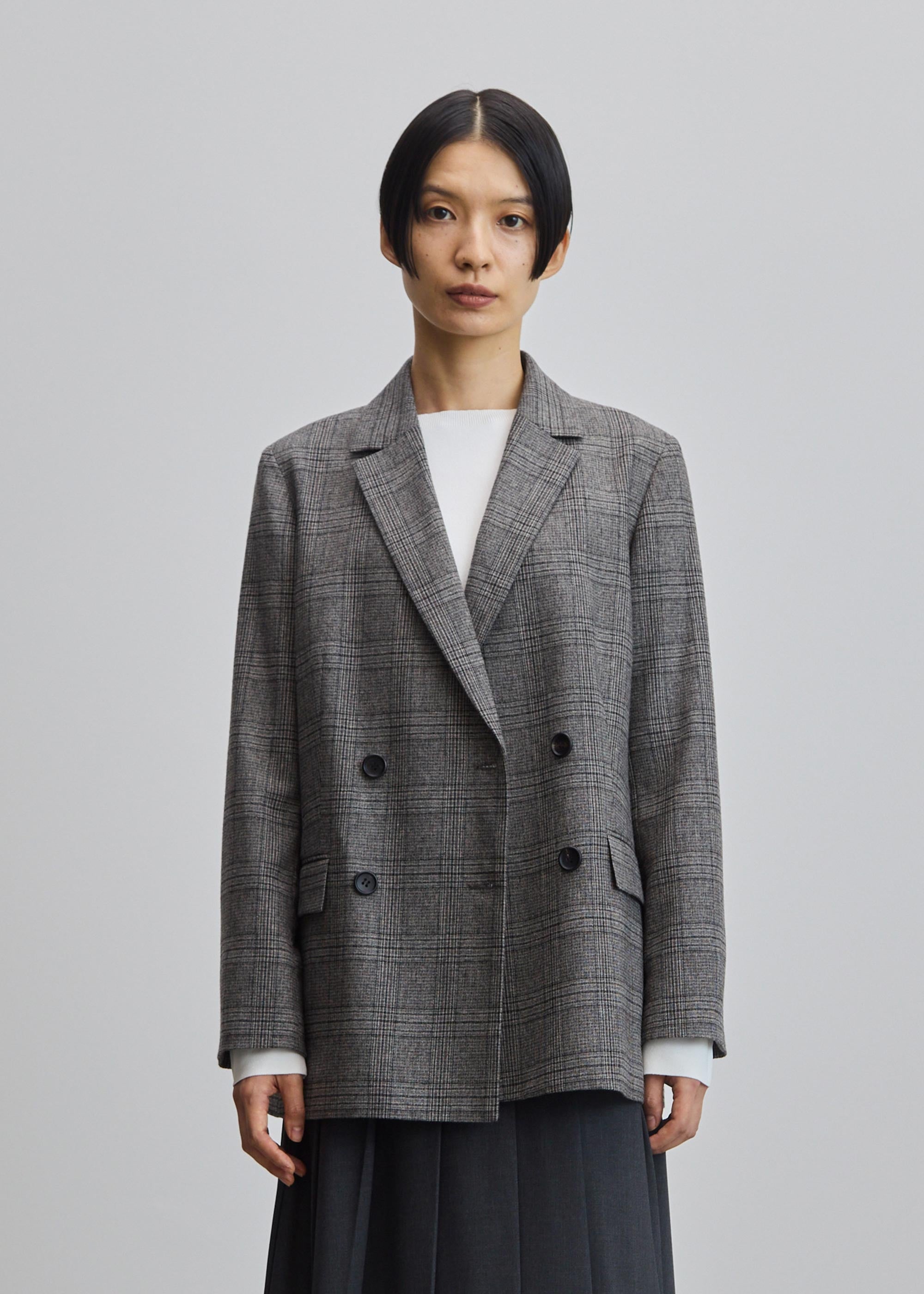 グレンチェックダブルジャケット- SOÉJU online store｜上質な大人の