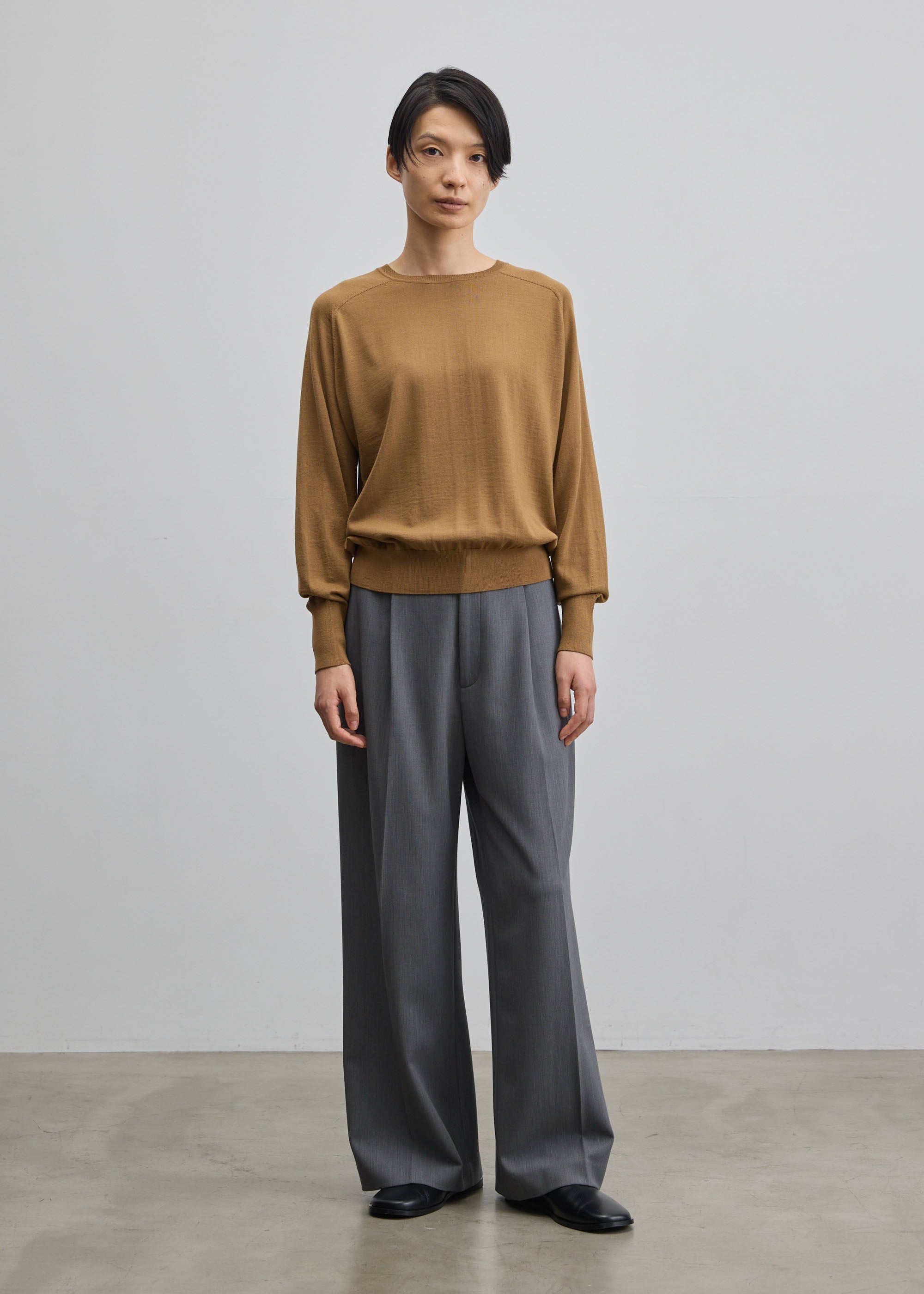 ウールハイゲージドルマンスリーブプルオーバー - SOÉJU online store