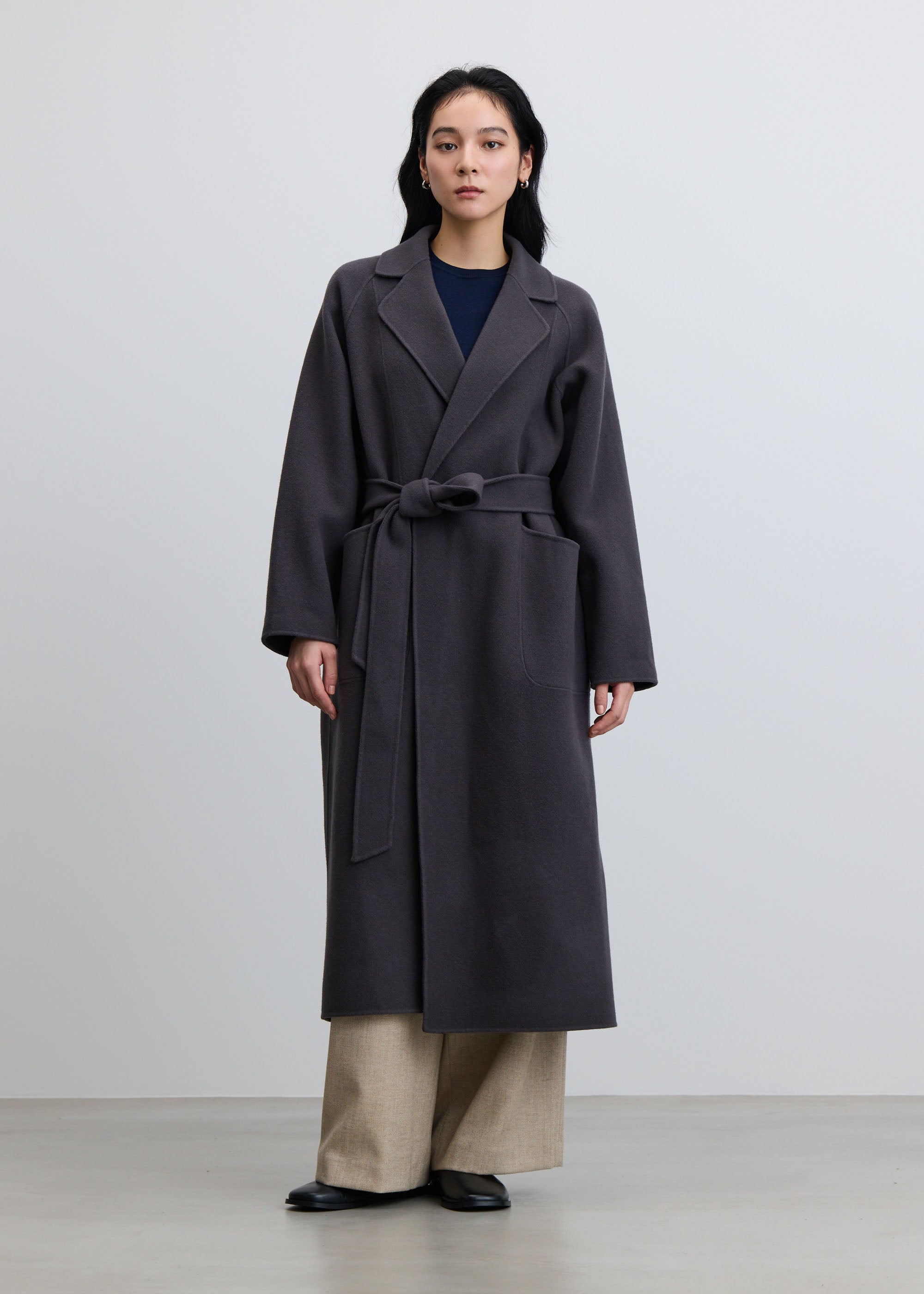 ウールリバーローブコート - SOÉJU online store｜上質な大人の女性の