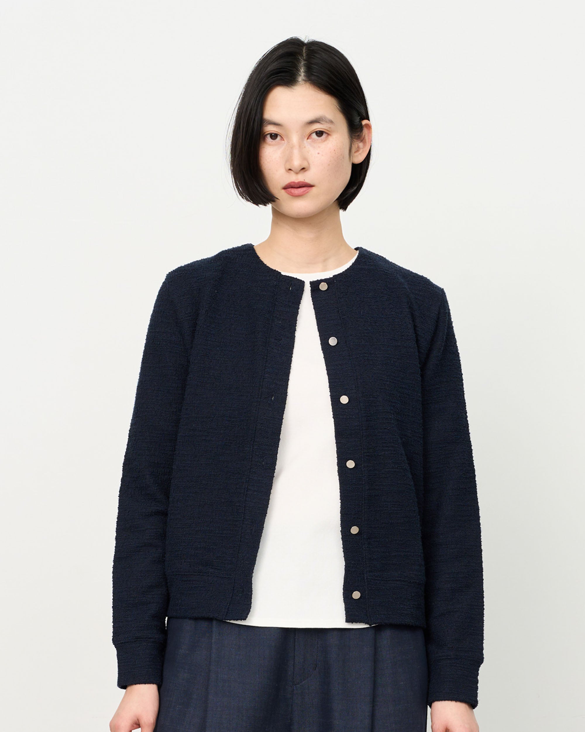 ジャケットライクツィーディーカーディガン - SOÉJU online store