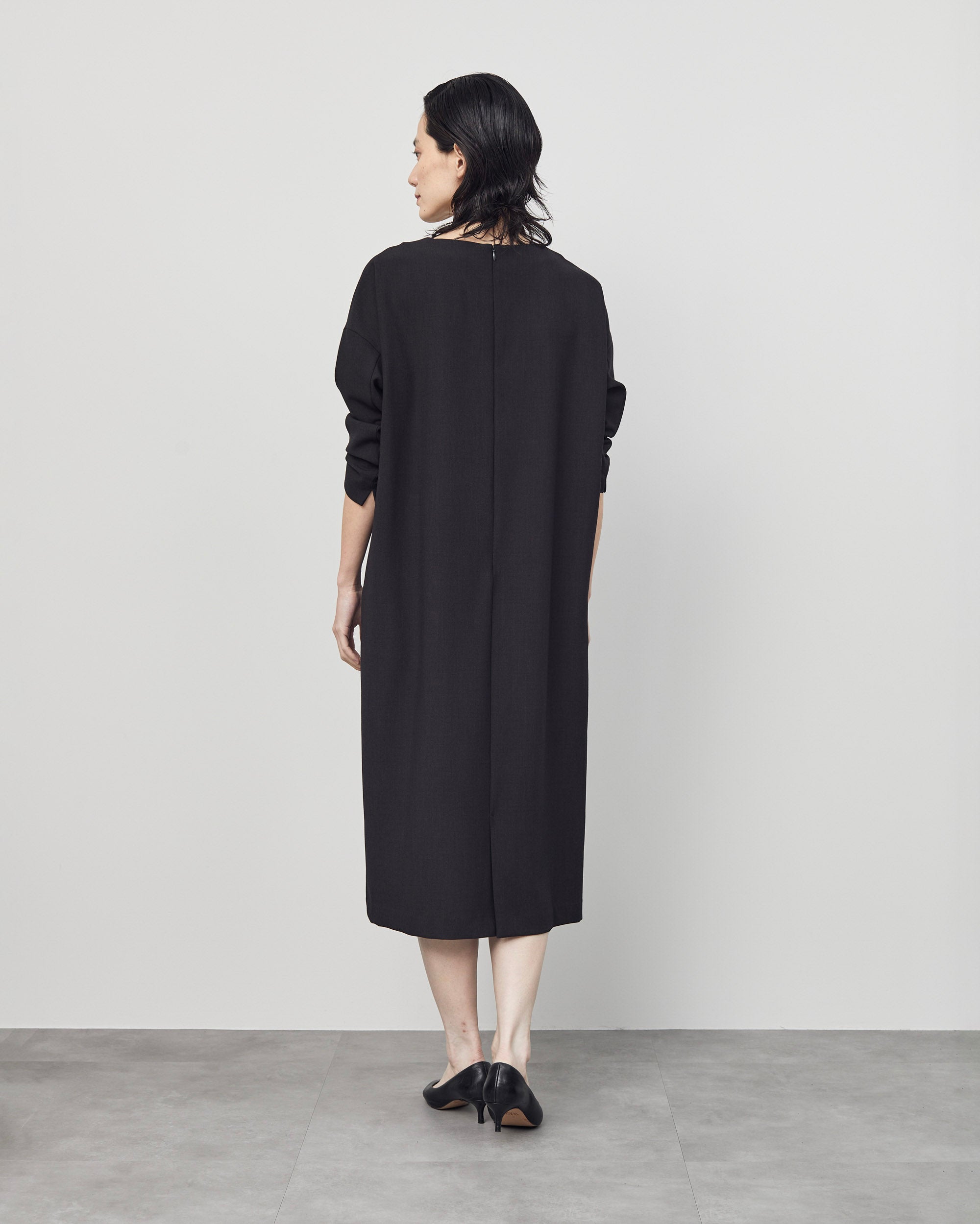 ウールライク9分袖ワンピース-SOÉJU online store｜上質な大人の女性の