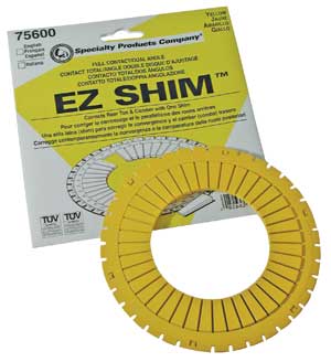 DUAL ANGLE SHIM (YELLOW) ADJUSTABLE SHIM (YELLOW) - 75600