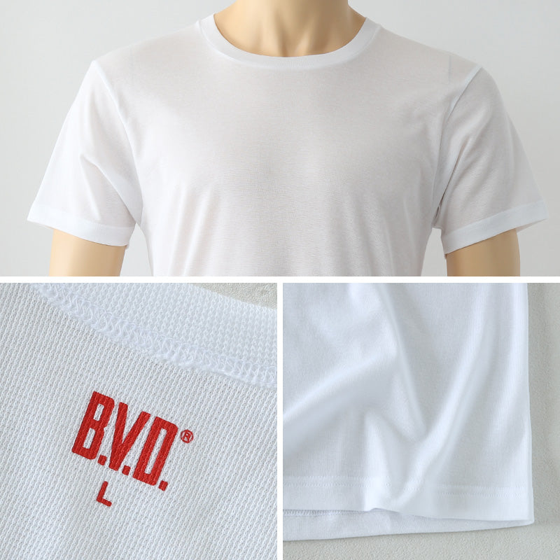 BVD インナー メンズ 半袖 tシャツ 丸首 2枚組 M～LL bvd インナー