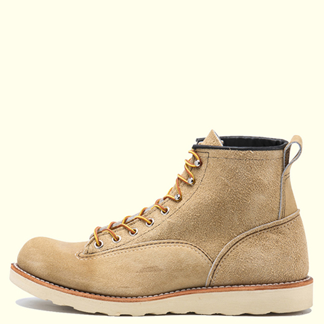 RED WING 6'' LINEMAN BOOTS 2925(10H CAMEL LARAMIE): GOOD