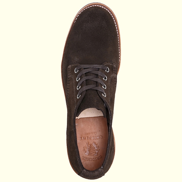 CHIPPEWA 4INCH SUEDE SERVICE OXFORD 1901M75(8(26.0cm) CHOCO MOSS