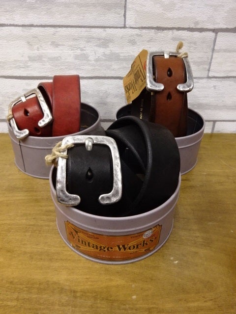 Vintage Works Leather Belt 8角形 真鍮バックル DH5684 | アメカジ