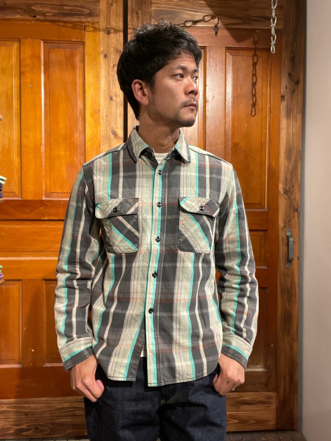 今年もネルシャツはショート丈が人気！？JELADO Union Worker Shirt