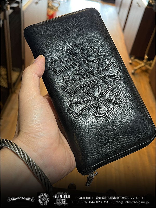 クロムハーツ 財布 / REC F ZIP #2 3セメタリークロスパッチ ブラック