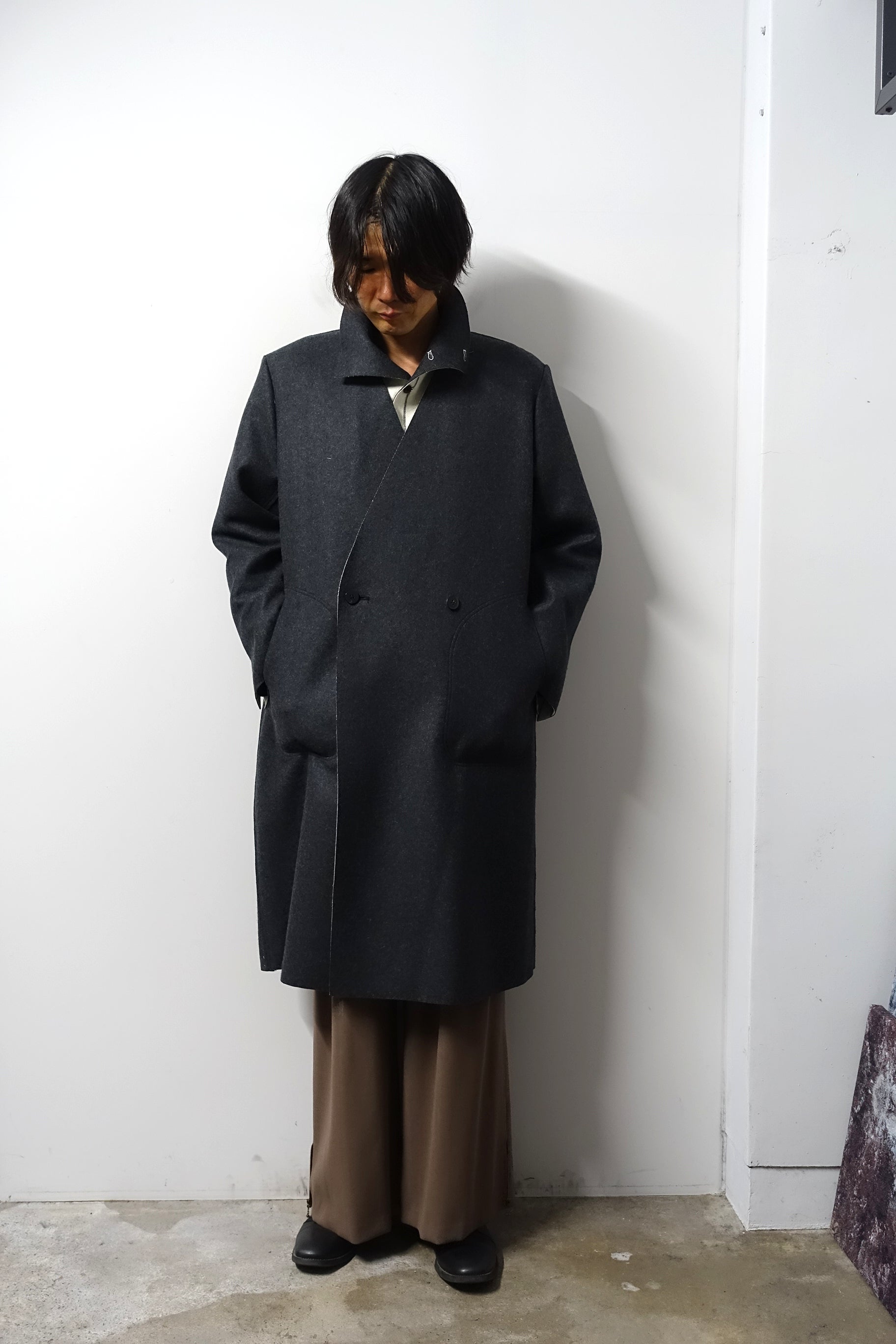 ETHOSENS(エトセンス)/Cut off coat/Charcoal gray 通販 取り扱い