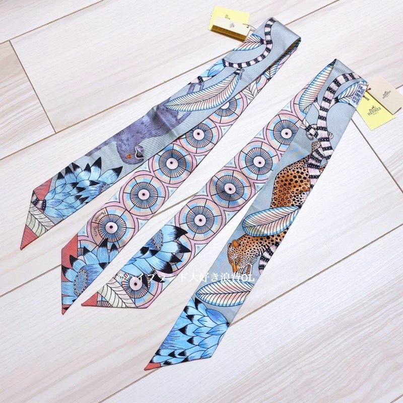 エルメス】バーキンにツイリーは2本必要？片側だけ巻くのがオシャレ