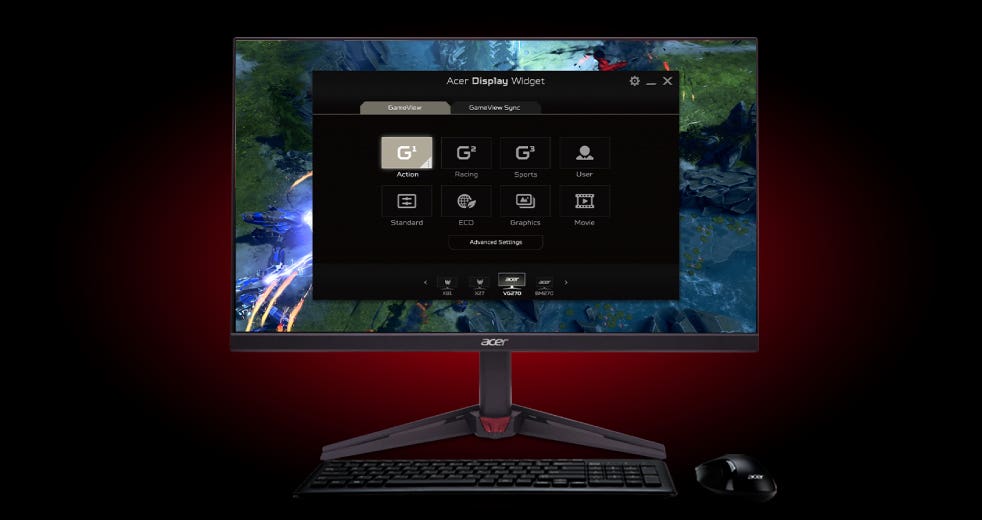 Acer Nitro 23.8インチ IPS 240Hz フルHD 0.5ms(GTG) 非光沢 sRGB 99