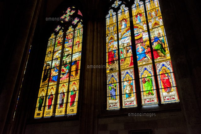 ケルン大聖堂のステンドグラス[10616005516]の写真・イラスト素材