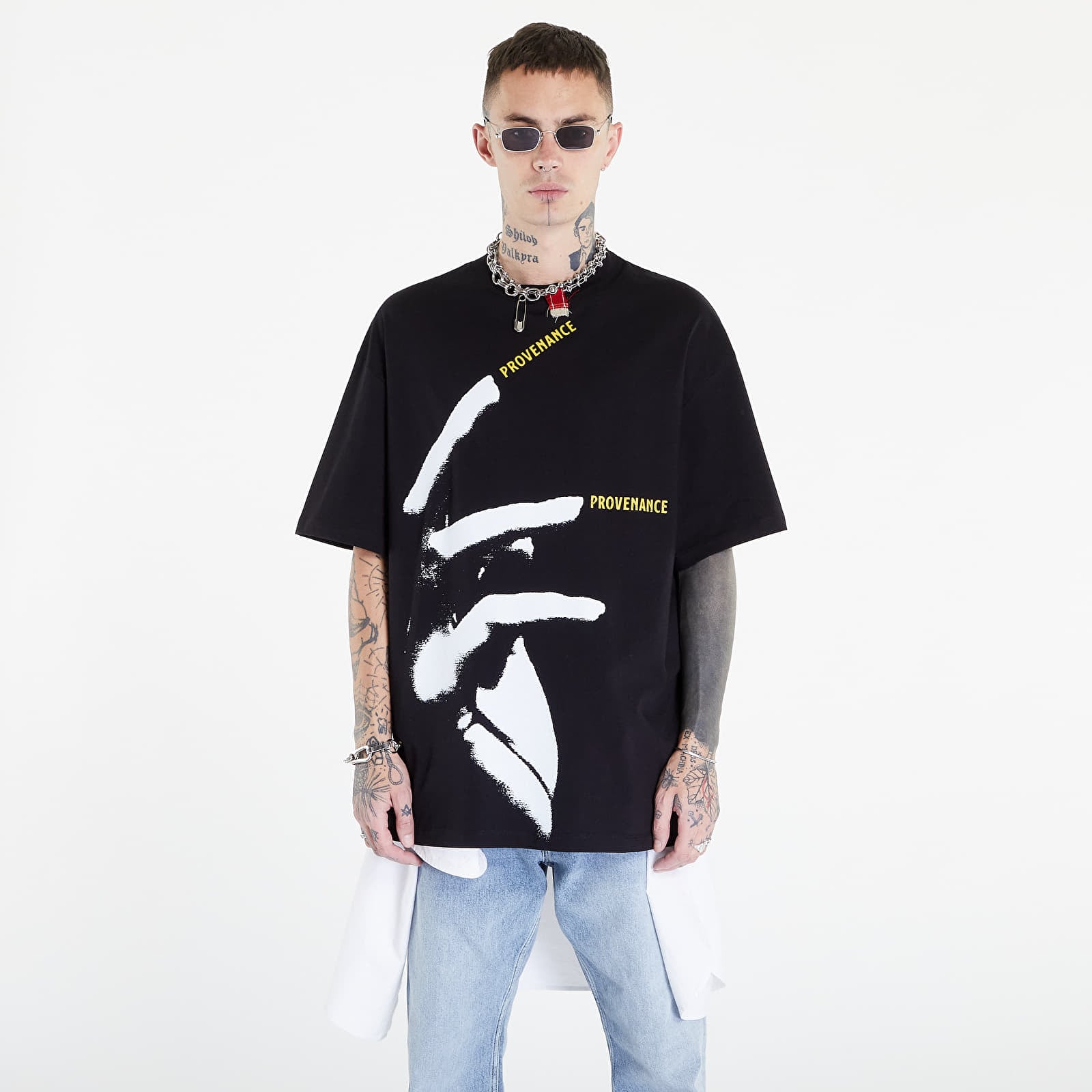 T-shirts RAF SIMONS Overzised T-Shirt With Nails Print Front And