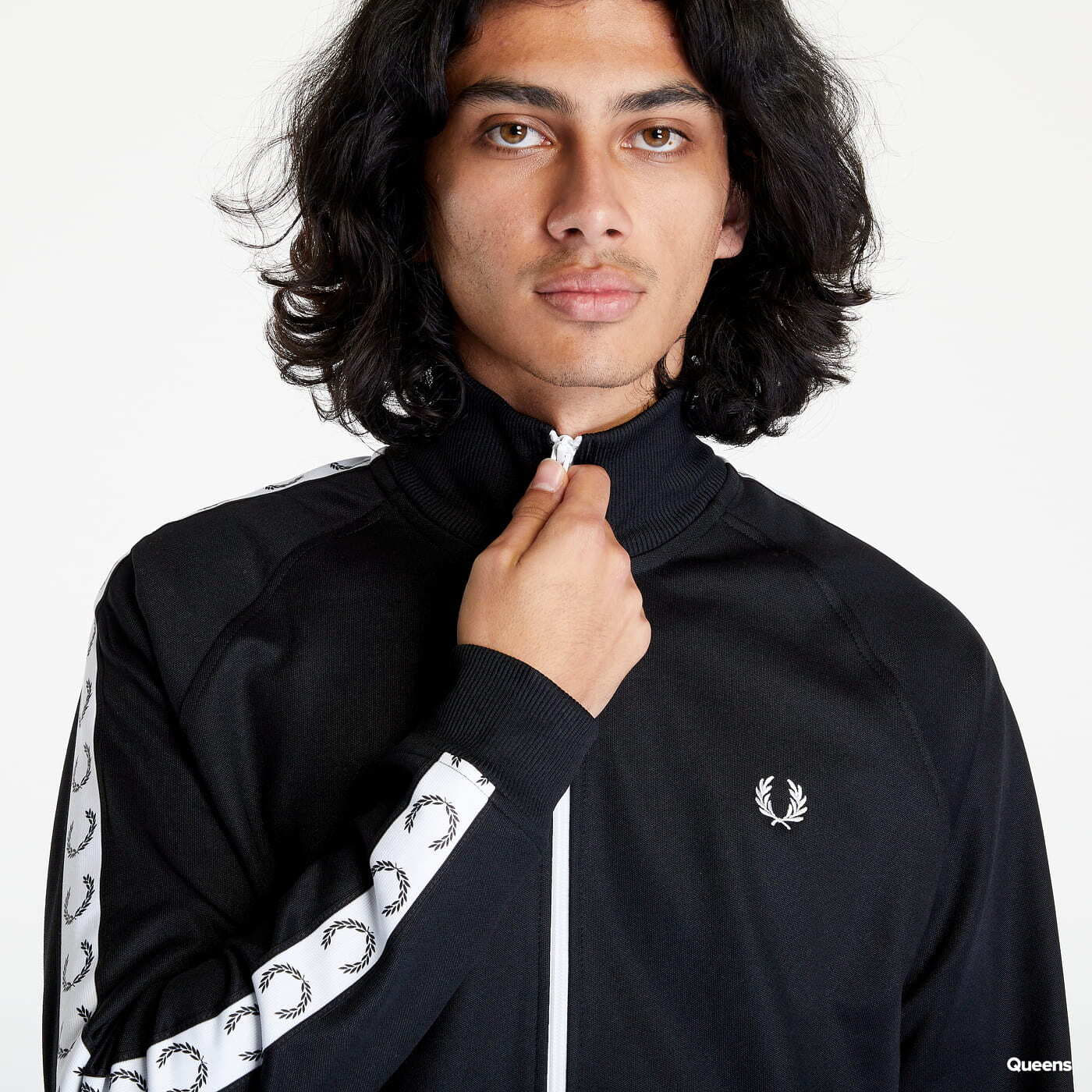 Hoodies and sweatshirts FRED PERRY Taped Track Jacket Black (J4620