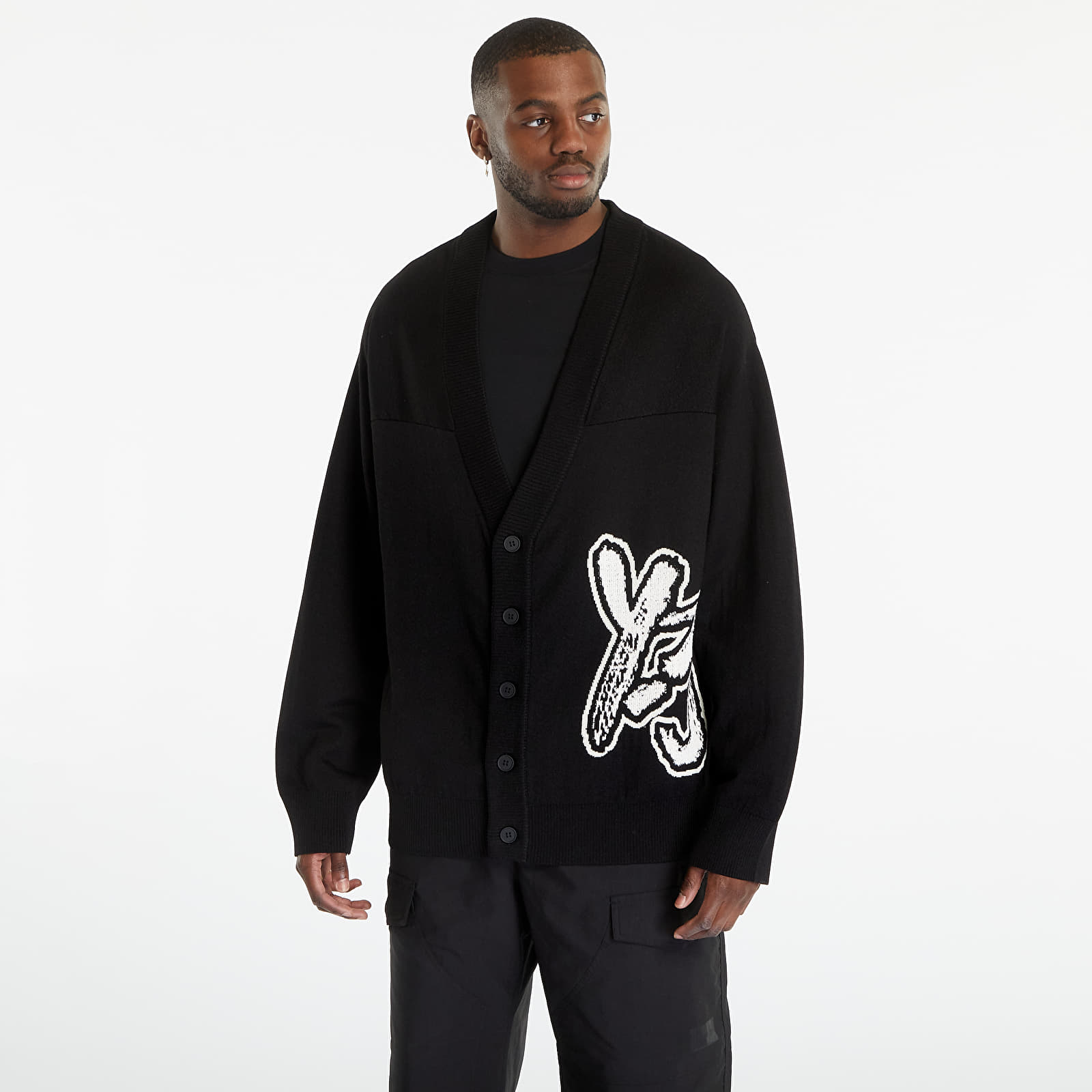 Sweaters Y-3 Logo Knit Cardigan Black (H44809) | Footshop