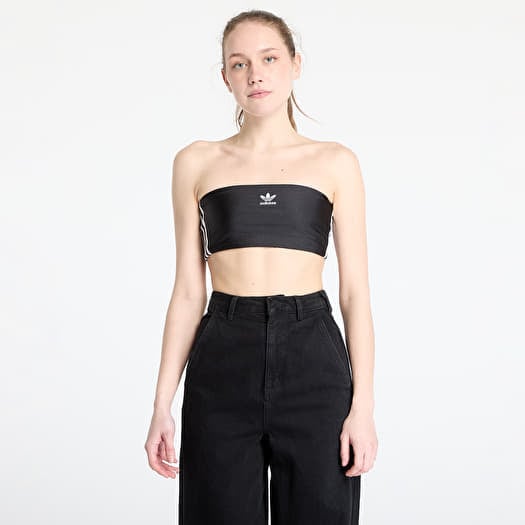 Women's tops adidas 3 Stripes Tube Top Black (IX7823) | Footshop