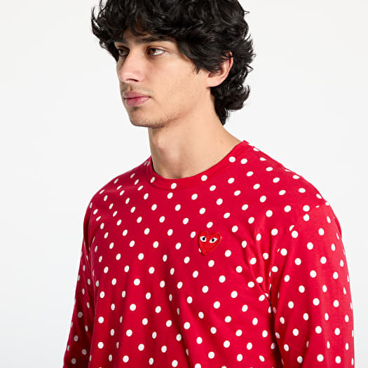 T-shirts Comme des Garçons PLAY Heart Logo Long Sleeve Tee UNISEX