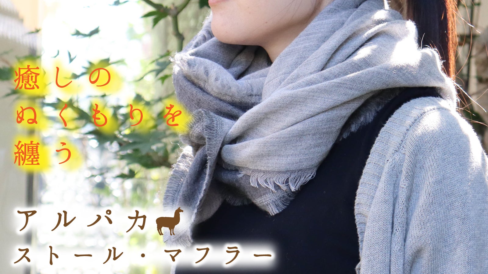巻いて、羽織って、秋から冬へ。とろけるような柔らかさのアルパカ