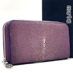 mutaムータ ガルーシャ TWIN ZIP 長財布 エイ パープル 希少モデル