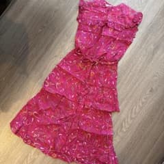 エミリオプッチ】ノースリーブひざ丈ワンピース ピンク フリル - メルカリ