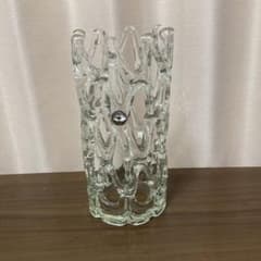 値下げ！世界に誇れる岩田ガラス 昭和レトロ アートIWATAガラス 花瓶