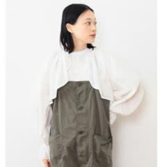 2024ss ビームスボーイ コットンリネンギャザーボレロホワイト 人気